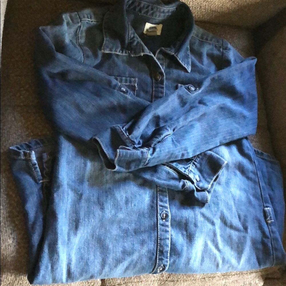 Girls long sleeve jean dress